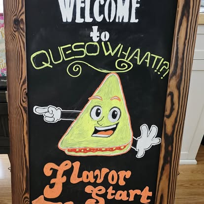 Welcome chalkboard sign